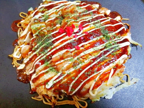 海鮮・豚♪DX広島風お好み焼き